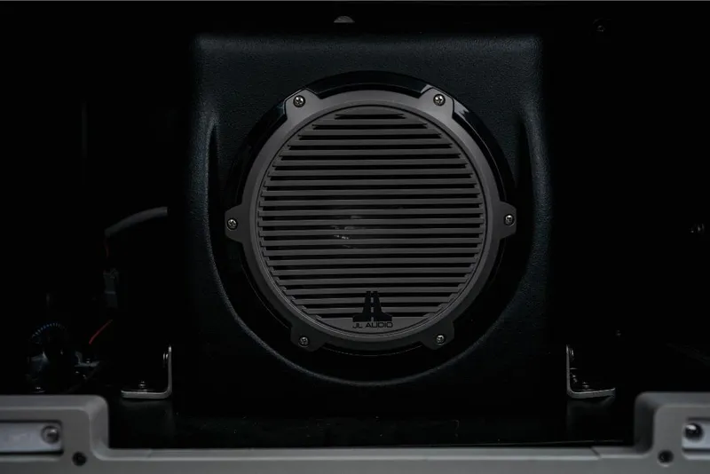 Slide: The Image of 2022 Harris Grand Mariner 250 boat speaker system. - 31