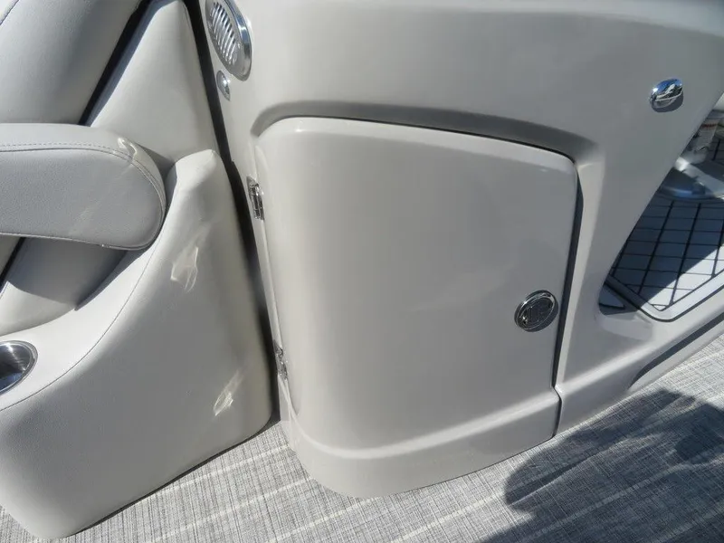 Slide: The Image of 2021 Coach Pontoons 245 RFC-21 interior storage compartment and seating. - 18