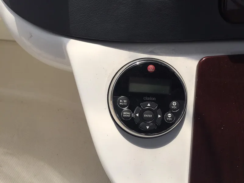 Slide: The Image of Control panel on 2013 Meridian 341 Sedan boat dashboard. - 47