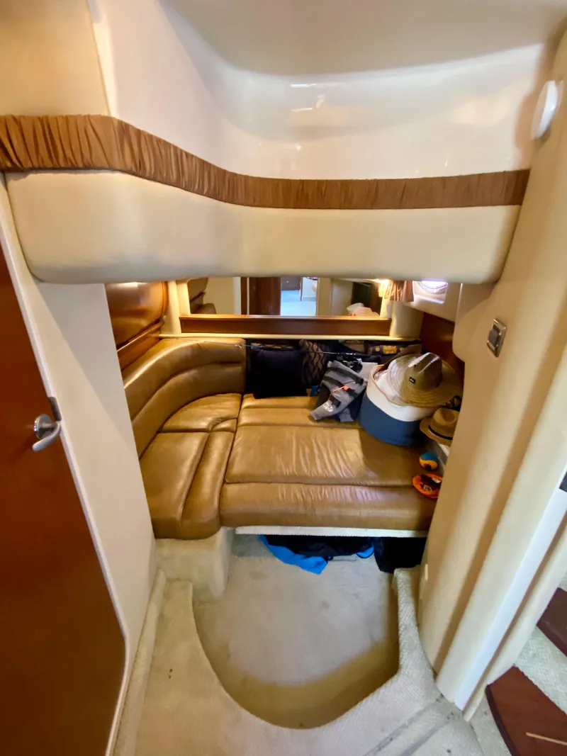 Slide: The Image of Interior cabin of a 2007 Sea Ray 44 Sundancer yacht with leather seating. - 39