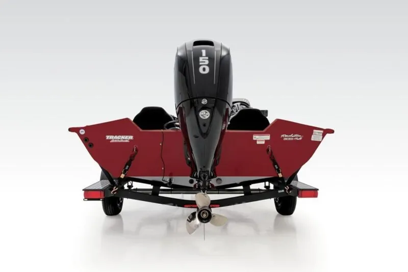 Slide: The Image of 2024 Tracker Pro Team™ 195 TXW Tournament Edition, rear view with 150 HP engine. - 24