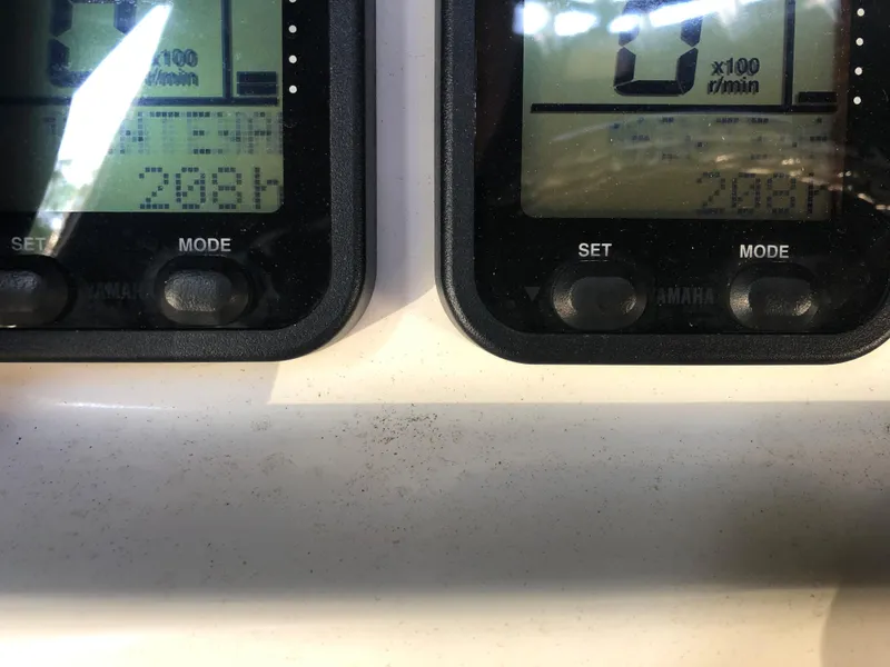 Slide: The Image of Close-up of 2016 Wellcraft 30 Scarab Offshore Tournament digital gauges. - 7