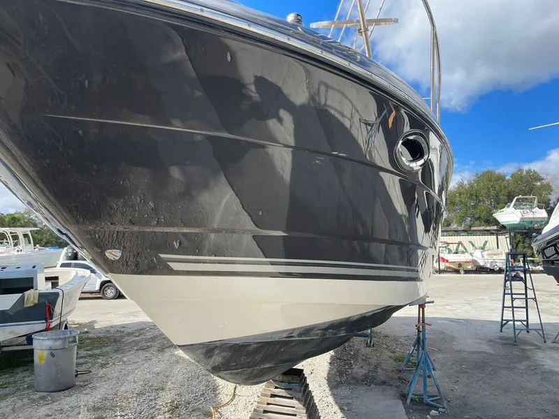 Slide: The Image of 2014 Monterey 320 Sport Yacht on dry dock for maintenance. - 3