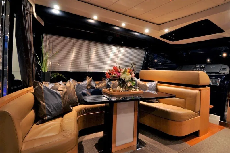 Slide: The Image of Luxurious interior of 2004 Riva Splendida yacht with elegant seating and decor. - 9