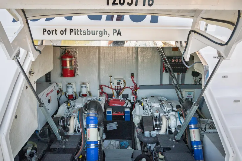 Slide: The Image of Engine room of a 2015 Regal 53 Sport Coupe, Port of Pittsburgh, PA. - 56
