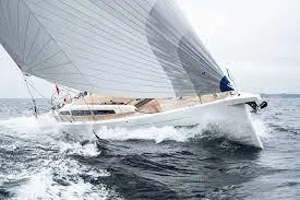 The Image of 2025 X-Yachts X5.6 sailing on open water with full sails. - 0
