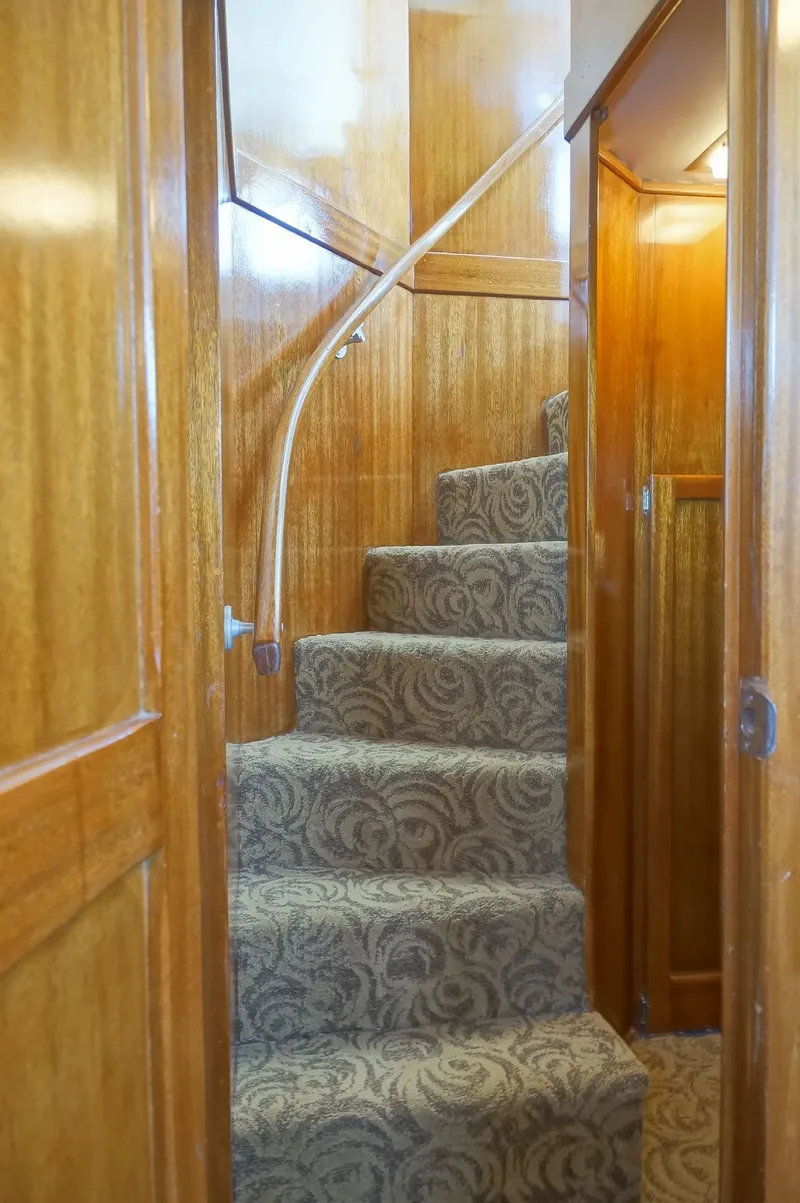 Slide: The Image of Companion Way from Helm to Staterooms - 10