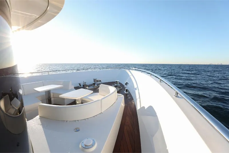 Slide: The Image of Ocean Alexander 37L 2023 yacht deck with ocean view. - 49