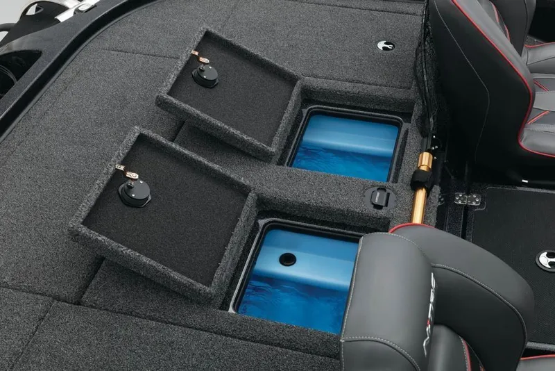 Slide: The Image of 2022 Nitro Z20 boat with open storage compartments and seating. - 13