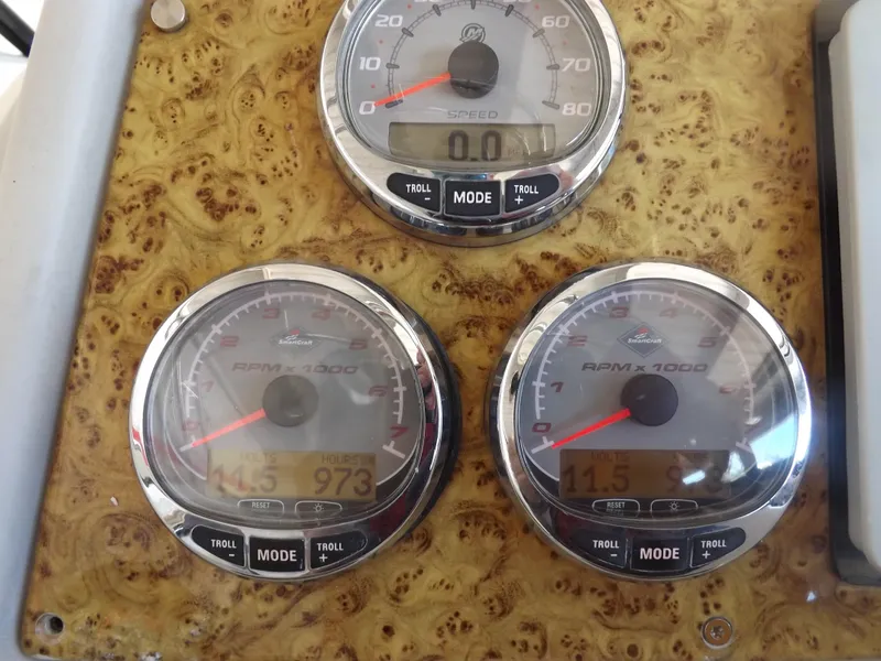 Slide: The Image of 2008 Formula 310 Bowrider dashboard with speedometer and RPM gauges. - 22