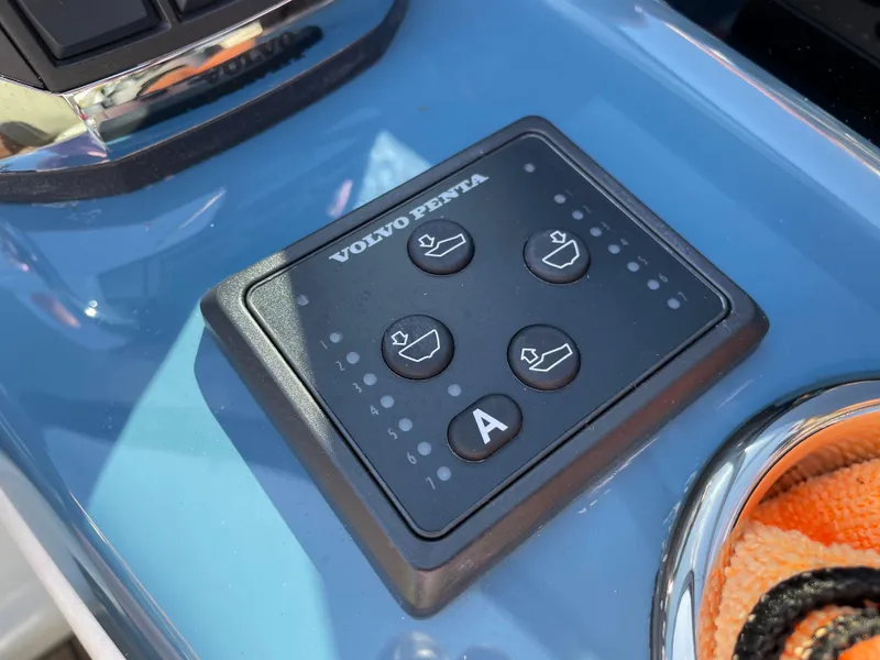 Slide: The Image of Volvo Penta control panel on 2022 Cranchi 26 Classic boat. - 15
