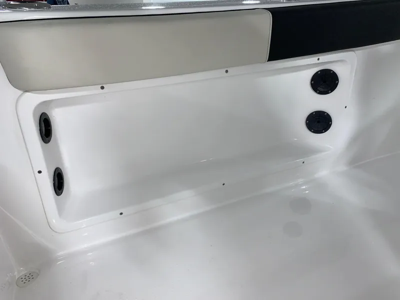 Slide: The Image of 2024 Cape Horn 22 OS boat interior compartment with storage and ventilation. - 20