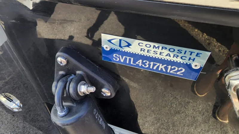 Slide: The Image of 2022 Sea Born LX24 Center Console boat with Composite Research label. - 18