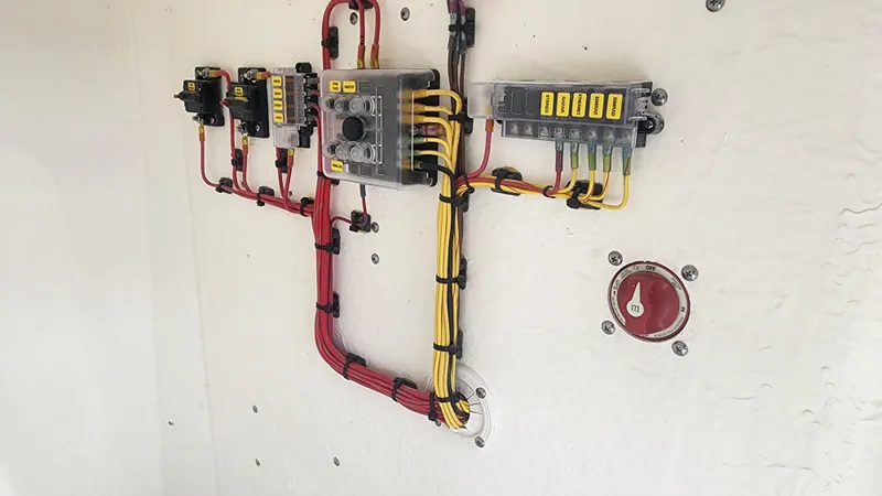 Slide: The Image of Electrical wiring system in 2023 Sea Born SX239 Offshore boat. - 30