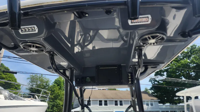 Slide: The Image of 2023 Sea Born SX239 Offshore boat with advanced electronics and speakers. - 38