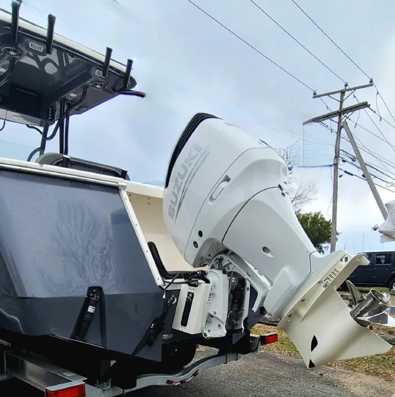 Slide: The Image of 2023 Sea Born SX239 Offshore boat with Suzuki outboard motor. - 6