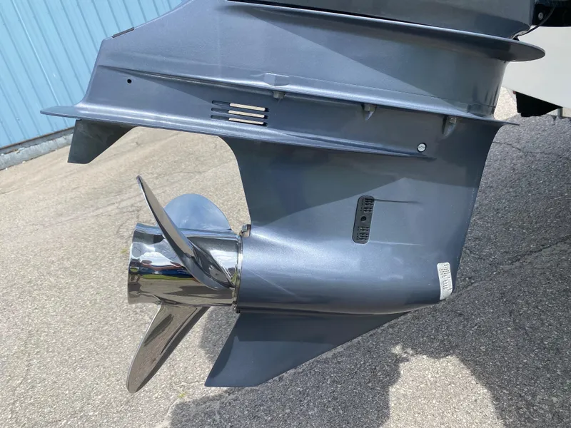 Slide: The Image of Close-up of 2018 NauticStar 243DC Sport Deck boat propeller. - 22
