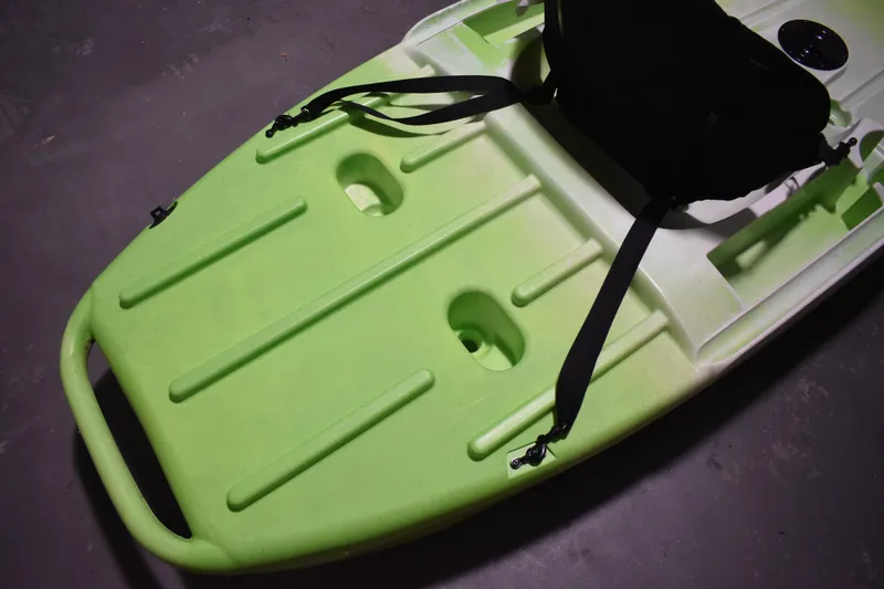 Slide: The Image of Green Ascend 9R Sport Sit-On kayak, 2021 model, featuring a comfortable seat and sturdy design. - 13