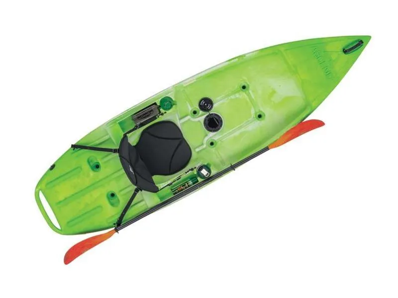 Slide: The Image of Green Ascend 9R Sport Sit-On kayak with paddle, 2021 model. - 6