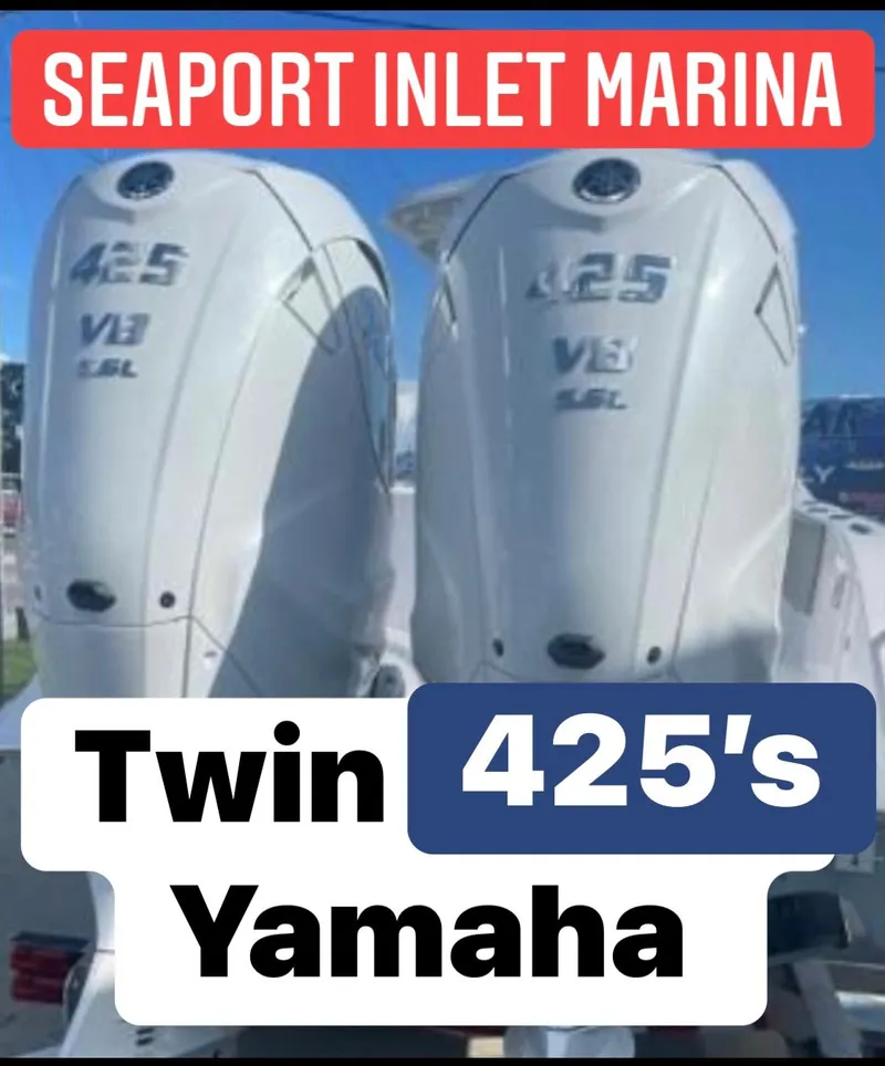 Slide: The Image of 2024 Cape Horn 34 XS with twin Yamaha 425 engines at Seaport Inlet Marina. - 32