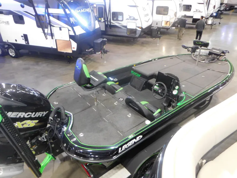 The Image of 2016 Legend Boats V20 VC fishing boat with Mercury XS engine in showroom. - 0