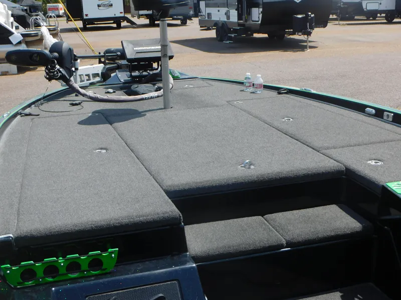 Slide: The Image of 2016 Legend Boats V20 VC fishing boat deck with equipment. - 12