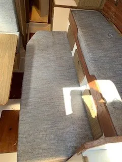 Slide: The Image of Interior seating area of a 1970 Pearson 35 Sloop sailboat. - 17