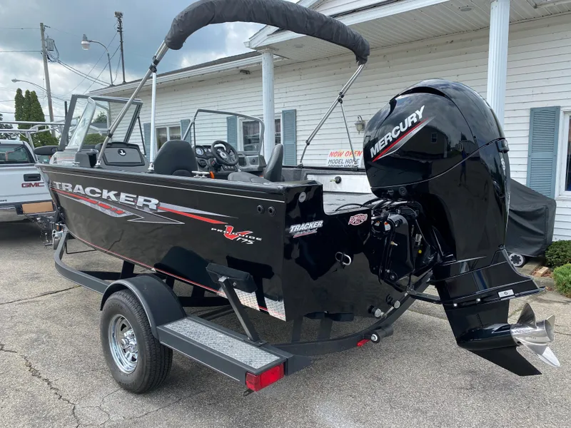Slide: The Image of 2020 Tracker Pro Guide V175 boat with Mercury outboard motor on trailer. - 3