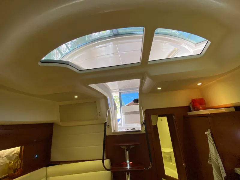 Slide: The Image of Interior view of 2013 Prestige 440 S yacht with skylight and modern design. - 10