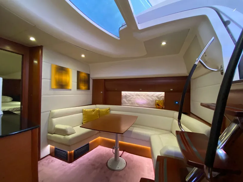 Slide: The Image of Luxurious interior of 2013 Prestige 440 S yacht with elegant seating and modern design. - 15