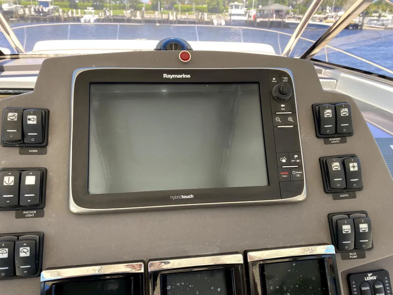Slide: The Image of Control panel of 2014 Azimut Atlantis Verve Outboard with Raymarine display. - 30