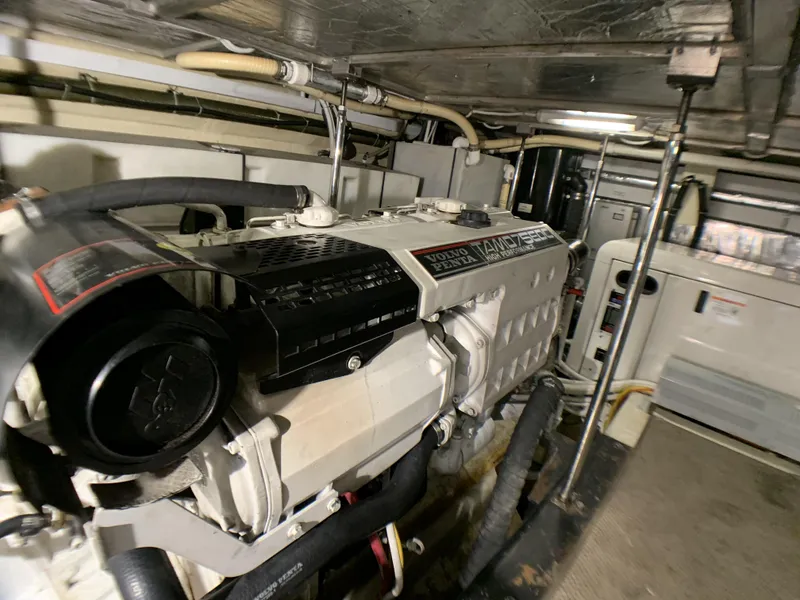 Slide: The Image of Engine room of a 2006 Carver 56 Voyager yacht with Volvo Penta engine. - 32