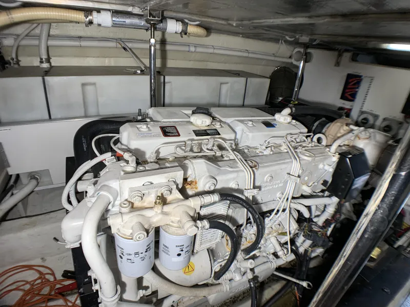 Slide: The Image of Engine room of a 2006 Carver 56 Voyager yacht. - 41