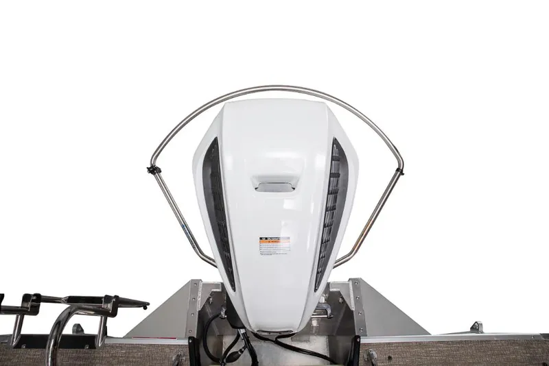 Slide: The Image of 2023 Premier 250 SunSation RE boat engine with protective rail. - 18