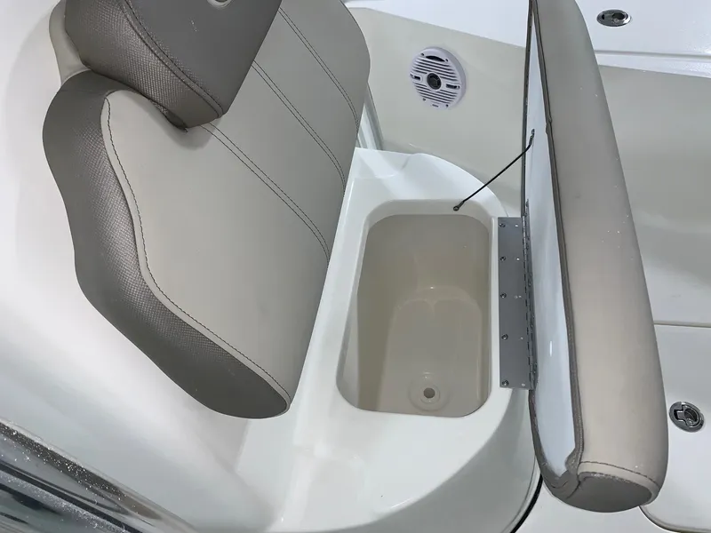Slide: The Image of 2024 Key West 230 Bay Reef boat seat with storage compartment. - 12