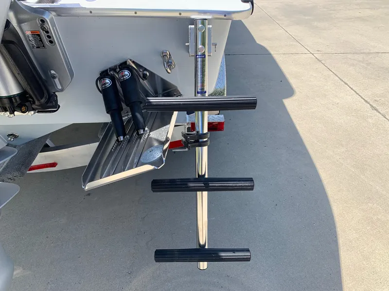 Slide: The Image of 2024 Cape Horn 31T boat with a stainless steel boarding ladder. - 16