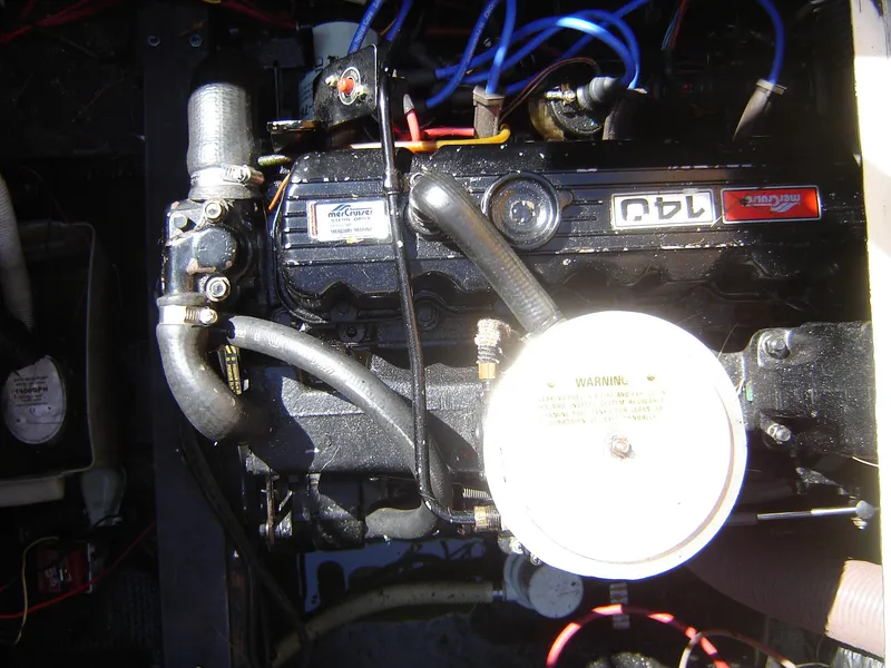 Slide: The Image of 1980 Century 26 boat engine with Mercury Marine components. - 37