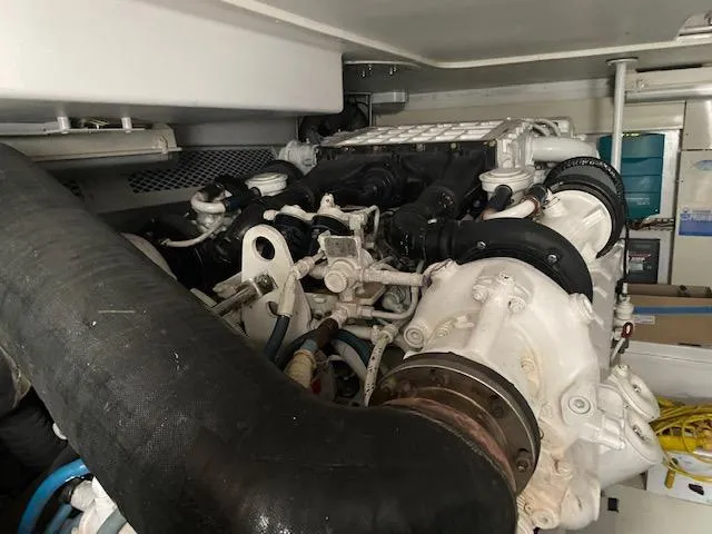 Slide: The Image of Engine compartment of a 2003 Viking 50 Open boat. - 17