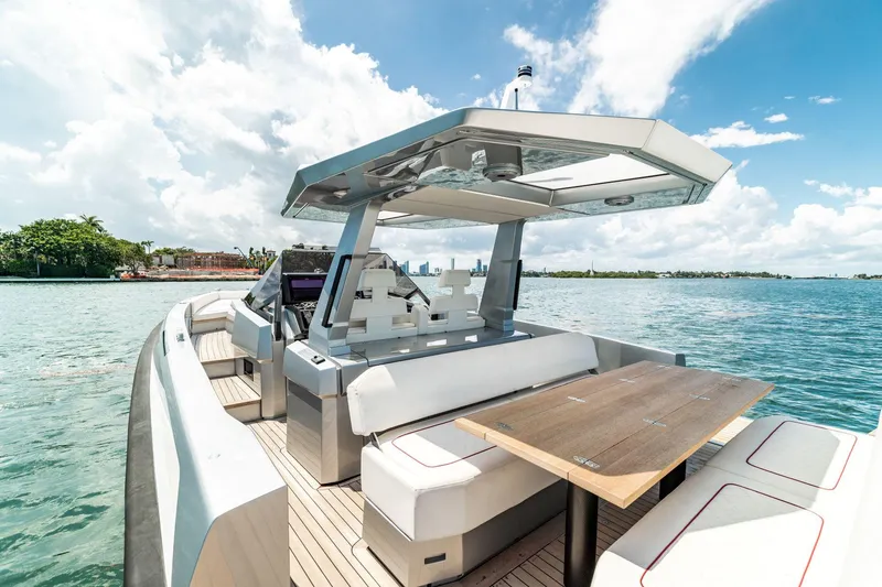 Slide: The Image of 2021 Wally 48 WALLYTENDER X luxury yacht on a sunny day. - 12