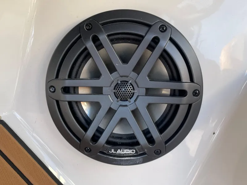 Slide: The Image of JL Audio speaker on Nautique Super Air Nautique GS24, 2021 model. - 19