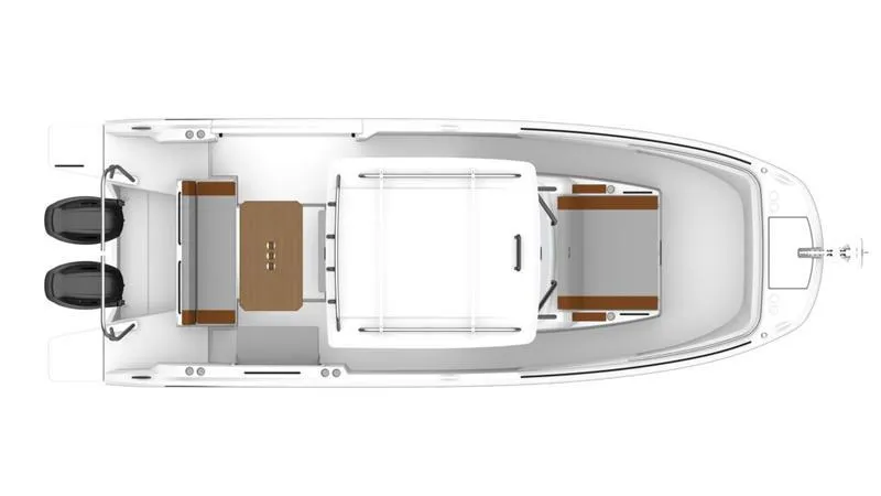 Slide: The Image of Top view of 2023 Beneteau Flyer 9 SPACEdeck layout. - 21