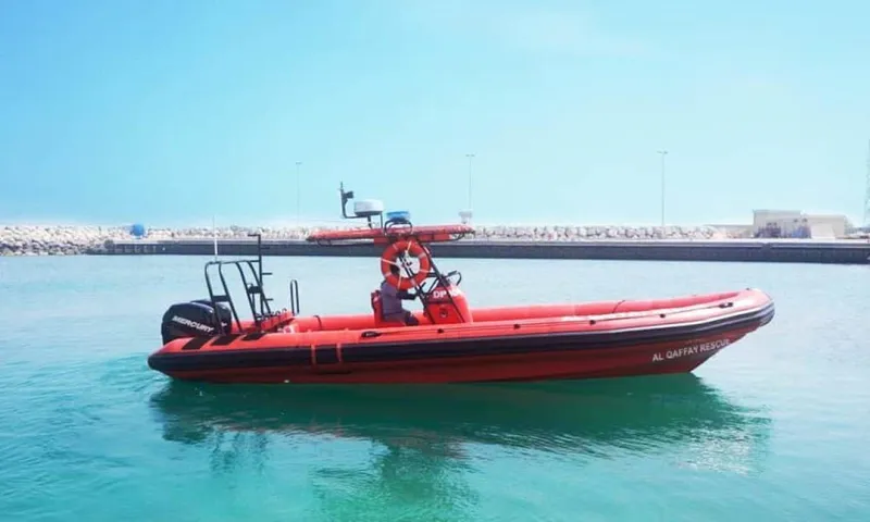 The Image of 2022 Ocean Craft Marine 9.5M RHIB Professional Search and Rescue boat on water. - 0
