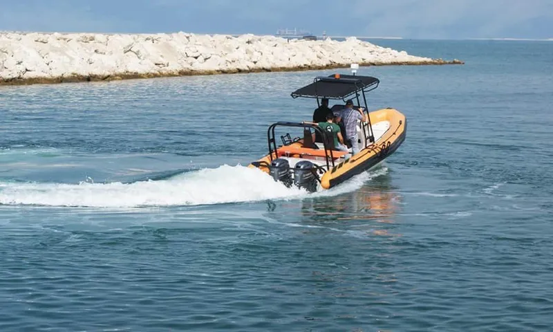 Slide: The Image of 2022 Ocean Craft Marine 9.5M RHIB Professional Search and Rescue boat in action. - 11