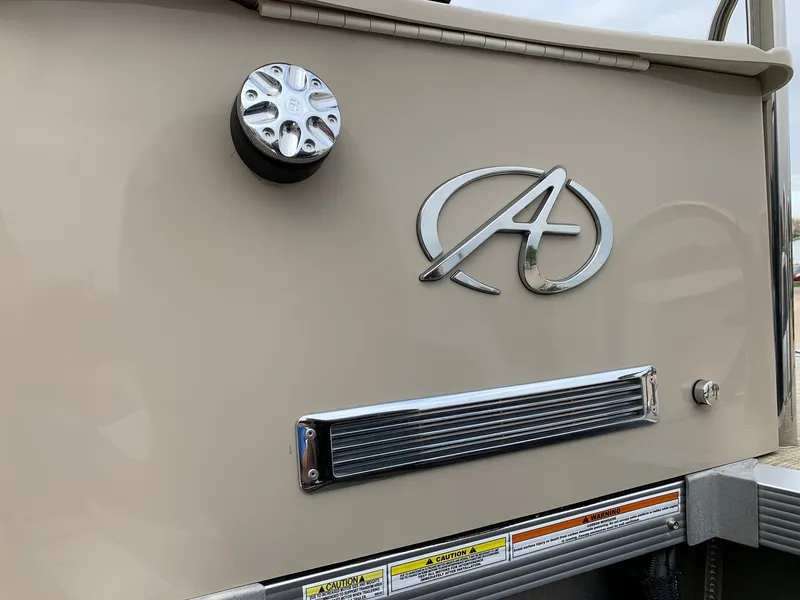 Slide: The Image of 2015 Avalon Ambassador Rear J Lounge boat emblem and details. - 27