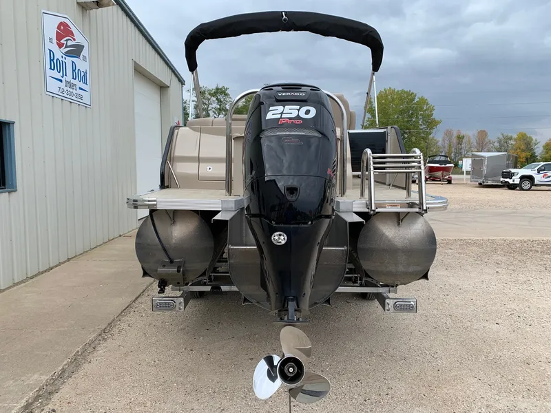 Slide: The Image of 2015 Avalon Ambassador Rear J Lounge boat with 250 Pro Verado engine at Boji Boat. - 3