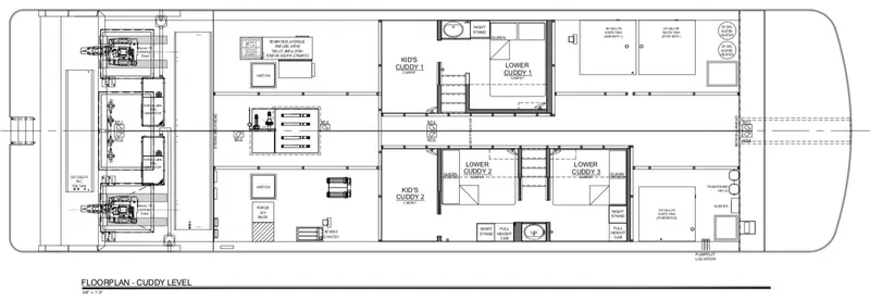Slide: The Image of Floor plan of Adonia Melody Share #12, 2021 model, cuddy level layout. - 2