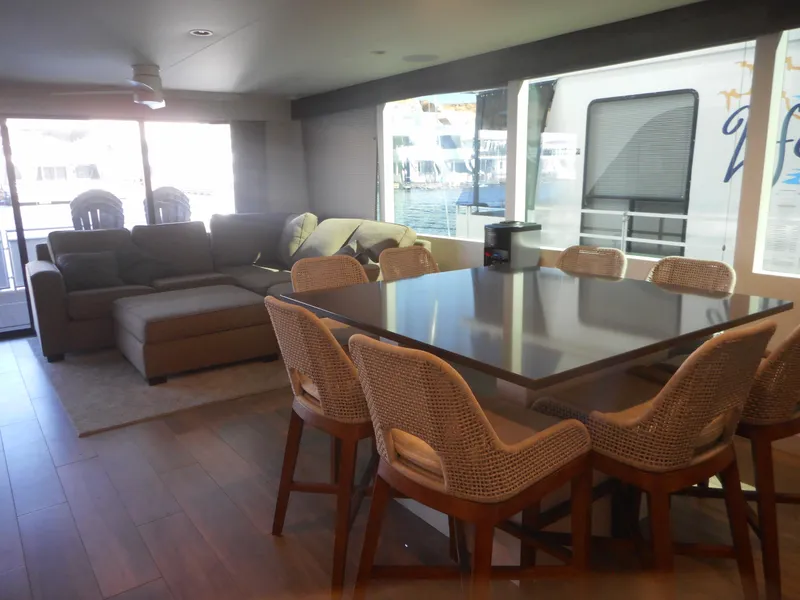 Slide: The Image of Luxurious Adonia Melody Share #12 houseboat interior with dining area and comfortable seating, 2021 model. - 36