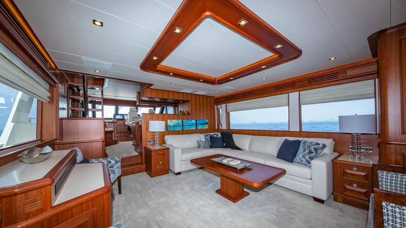 Slide: The Image of Luxurious interior of Hampton 680 ENDURANCE LRC yacht, year 2027. - 16