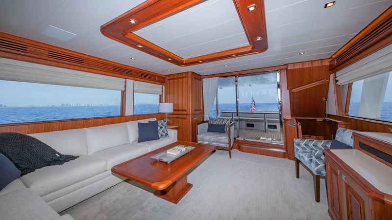 Slide: The Image of Luxurious interior of Hampton 680 ENDURANCE LRC yacht, year 2027. - 18