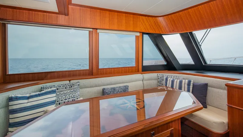 Slide: The Image of Interior of Hampton 680 ENDURANCE LRC yacht, 2027, with ocean view. - 23